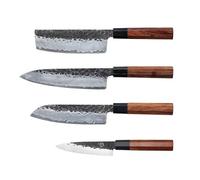 MITSUMOTO SAKARI 4 Pcs Chef Knife Set, Hand Forged Japanese Knife Sets