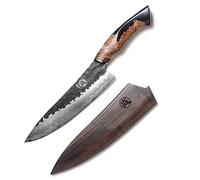 MITSUMOTO SAKARI Hand-Forged Damascus Kitchen Knife, Japanese Gyuto Knife