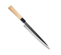 MITSUMOTO SAKARI Japanese Sashimi Yanagiba Knife, Kitchen Chef Knife | 10 inch Tungsten Alloy Single-Sided Professional Sushi Knives, Kitchen Fish Slicing Fillet Knife, Fraxinus Mandshurica Handle