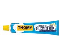 Mittelscharfer Delikatess Senf Medium Hot German Mustard - 6 x 100 ml - Thomy - Germany