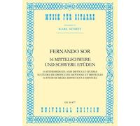 Mittelschwere Etudes(16) Fernando Sor Book [Softcover] Guitar Universal Edition