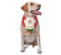 Mitten Holiday Pet Scarf Triangle Bandana Dog Cat Neck Wrap | 100% polyester soft slight stretch single side print machine wash