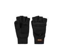 Barts Haakon Fingerless Wool Gloves Men - mittens knit with lining Winter Autumn-Winter - M/L black