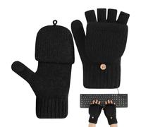 Mittens For Women In Cold Weather Conditions Thermal Mittens | Winter Knitted Fingerless Mittens For Cycling Cycling Running Walking Dogs Mountaineering Climbing Skiing