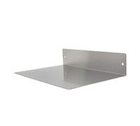Mitus Floating Shelf Wall Mounted (8 inch x 12 inch) Heavy Duty Industrial Modern, Brushed Stainless Steel