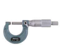Mitutoyo MIT103-177 Micrometer, 0"-1" Range | .001 in, carbide faces, supplied in case