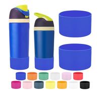 Mity rain 2PCS Protective Boot Compatible with Owala Kids Water Bottle 16 oz &14 oz, Silicone Boot Accessories for Owala Kids FreeSip 16oz & Flip 14oz (Blue)