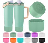 Mity rain 2PCS Protective Silicone Boots for Owala 30oz & 40oz FreeSip Sway Bottles & Tumblers - Accessories for owala, Enhances Stability & Prevents Scratches (Sage Green)