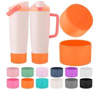 Mity rain 2PCS Protective Silicone Boots for Owala 30oz & 40oz FreeSip Sway Bottles & Tumblers - Accessories for owala, Enhances Stability & Prevents Scratches (Orange)