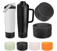 Mity rain 2PCS Protective Silicone Boots for Owala 30oz & 40oz FreeSip Sway Bottles & Tumblers - Decorate, Enhances Stability & Prevents Scratches (Black)