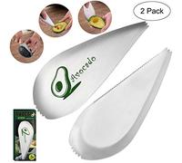 Mity rain Avocado Slicer - Stainless Steel Multifunction 3 in 1 Avocado Cutter Tool for Avocado Pitter, Splitter and Scoop Avocados Safely and with Ease (2 Pack)