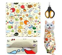 Mity rain Cat Grooming Supplies - Cat Wrap for Cutting Nails with Cat Nail Clipper, Cat Restraint for Nail Clipping to Anti-Runaway/Scratch/Bitten, Cat Swaddle Wrap for Calming & Holding Cat (Large)