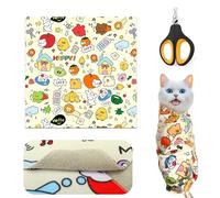 Mity rain Cat Grooming Supplies - Cat Wrap for Cutting Nails with Cat Nail Clipper, Cat Restraint for Nail Clipping to Anti-Runaway/Scratch/Bitten, Cat Swaddle Wrap for Calming & Holding Cat (Medium)