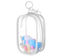 Mity rain Clear Figure Display Bag with Keychain for Sonny , Blind Box Display Case, Great Carrying Case Gift for Mini Figure/Character Collectors (1, Rectangular)