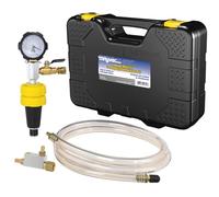 Mityvac MV4533 AirEvac Automotive Radiator/Cooling System Pressure Test Kit, Compressed-air Operated Venturi Vacuum, Compact One-piece Adapter, 2-1/2"D Gauge, Push-button Valve, Custom-molded Case