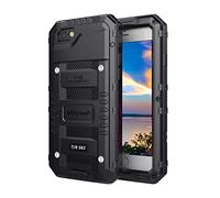 Mitywah Waterproof Case for iPhone SE 2020, Heavy Duty Durable Metal Full Body Protective Case Built-in Screen Protection Waterproof Shockproof Dustproof Rugged Military Grade Defender, Black