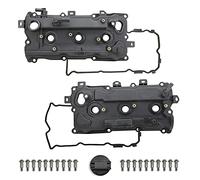 MITZONE Engine Valve Cover Kit Left & Right with Gasket & Bolts Compatible with 2009-2014 Nissan Murano Quest 3.5L Replace# 13264-JP01A 13264-JP01B
