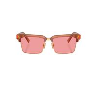 Miu Miu Eyewear logo-lettering square-frame sunglasses - Brown 54