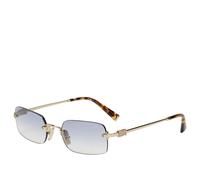 Miu Miu Eyewear Women's B50S Sunglasses Pale Gold/Clear Gradient Light Blue