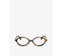Miu Miu Miu Miu Mu 01Xv Oval-Frame Tortoiseshell Acetate Eyeglasses Brown