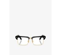 Miu Miu Miu Miu Mu 11Xv Rectangular-Frame Metal Optical Glasses Black