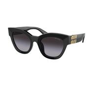 Miu Miu MU 01YS 1AB5D1 Woman Sunglasses Acetate Black Grey Squared Normal Shaded