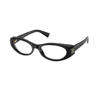 Miu Miu MU 03ZV 16K1O1 Woman Optical frames Acetate Black Transparent Round Normal