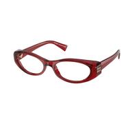 Miu Miu MU 03ZV 25M1O1 Woman Optical frames Acetate Red Transparent Round Normal
