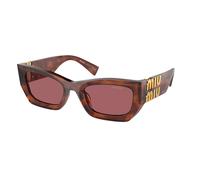 Miu Miu MU 09WS 11Q08S Woman Sunglasses Acetate Brown Violet Squared Normal