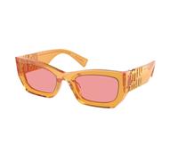 Miu Miu MU 09WS 12T1D0 Woman Sunglasses Acetate Orange Pink Squared Normal