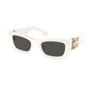 Miu Miu MU 09WS 1425S0 Woman Sunglasses Acetate White Grey Squared Normal