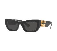 Miu Miu Woman Miu Miu MU 09WS 1AB5S0 Sunglasses Acetate Black Grey Squared Normal