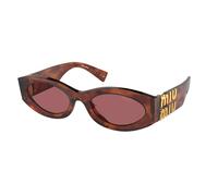 Miu Miu MU 11WS 11Q08S Woman Sunglasses Acetate Brown Violet Round Normal
