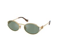 Miu Miu MU 52YS 5AK04M Woman Sunglasses Metal Gold Green Round Normal