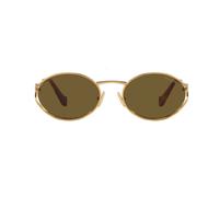 Miu Miu Woman Miu Miu MU 52YS 7OE01T Sunglasses Metal Gold Brown Round Normal