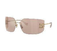 Miu Miu MU 54YS ZVN20F Woman Sunglasses Metal Gold Pink Geometric Normal Mirror