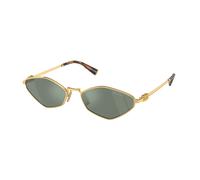 Miu Miu MU 56ZS 5AK04M Woman Sunglasses Metal Gold Green Geometric Normal