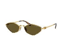 Miu Miu MU 56ZS 5AK09Z Woman Sunglasses Metal Gold Brown Geometric Normal