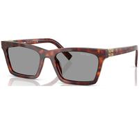 Miu Miu Woman MU A05S 21C40O Sunglasses Acetate Havana Grey Squared Normal