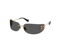 Miu Miu MU A51S 5AK5S0 Woman Sunglasses Metal Gold Grey Squared Normal