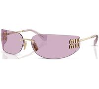 Miu Miu Woman MU A51S ZVN90O Sunglasses Metal Gold Pink Squared Normal