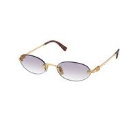 Miu Miu MU A54S 5AK04O Woman Sunglasses Metal Gold Grey Round Normal Shaded