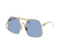Miu Miu MU A55S 5AK30U Woman Sunglasses Steel Gold Blue Squared Normal
