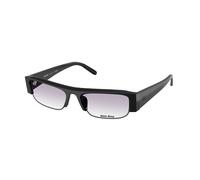 Miu Miu MU B07S 16K04O Woman Sunglasses Acetate Black Grey Squared Normal Shaded