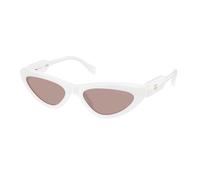 Miu Miu MU B11SU 20M20I Woman Sunglasses Acetate White Brown Cat Eye Normal