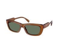 Miu Miu MU B12S 22I70L Woman Sunglasses Acetate Brown Green Squared Normal