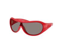 Miu Miu MU B14SU 27N80Q Woman Sunglasses Injected Red Grey Geometric Normal