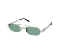 Miu Miu MU B52S 21M40Y Woman Sunglasses Metal Silver Green Round Normal