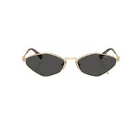 Miu Miu Woman Miu Miu MU 56ZS ZVN5S0 Sunglasses Metal Gold Grey Geometric Normal