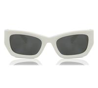 Miu Miu Woman Miu Miu MU 09WS 1425S0 Sunglasses Acetate White Grey Squared Normal